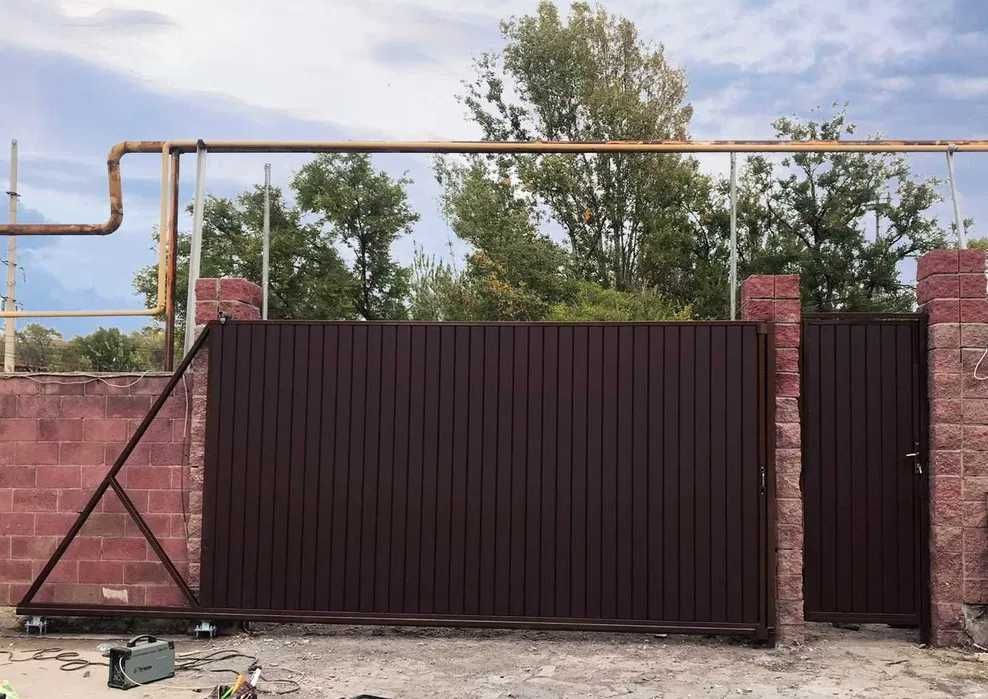 Откатные ворота из металлосайдинга любого размера от 4 дней