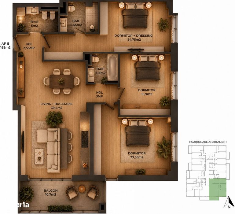 4 Camere FINALIZAT | Lângă pădurea Băneasa | Zona Iancu Nicolae