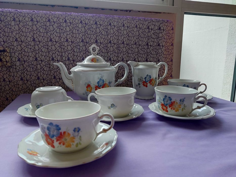 Баварски/немски порцеланов сервиз за кафе/чай