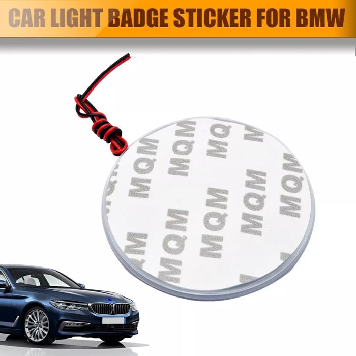 LED  стикер с лого на емблема BMW 82 мм