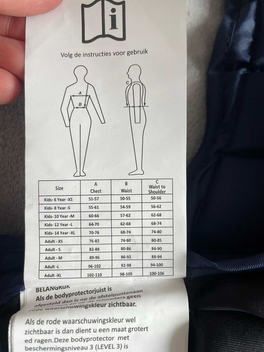 Echitatie Vesta de protectie adulti, Level 3