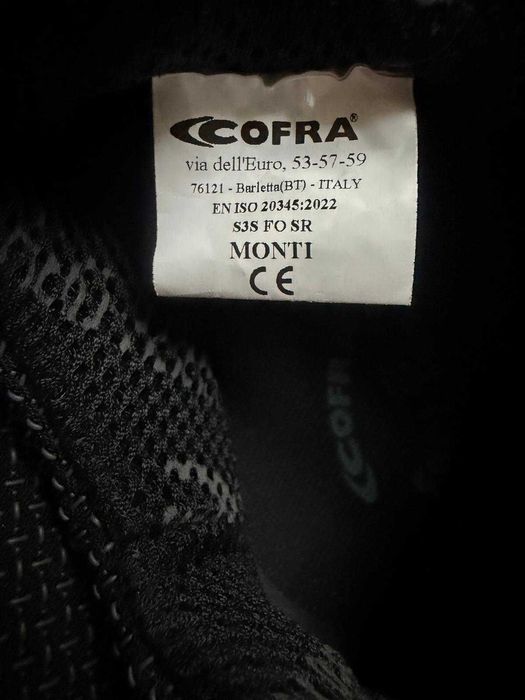 Работни обувки COFRA MONTI S3S FO SR / размер EU 44 / UK 10