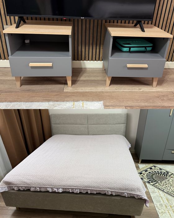 Кровать с тумбочками