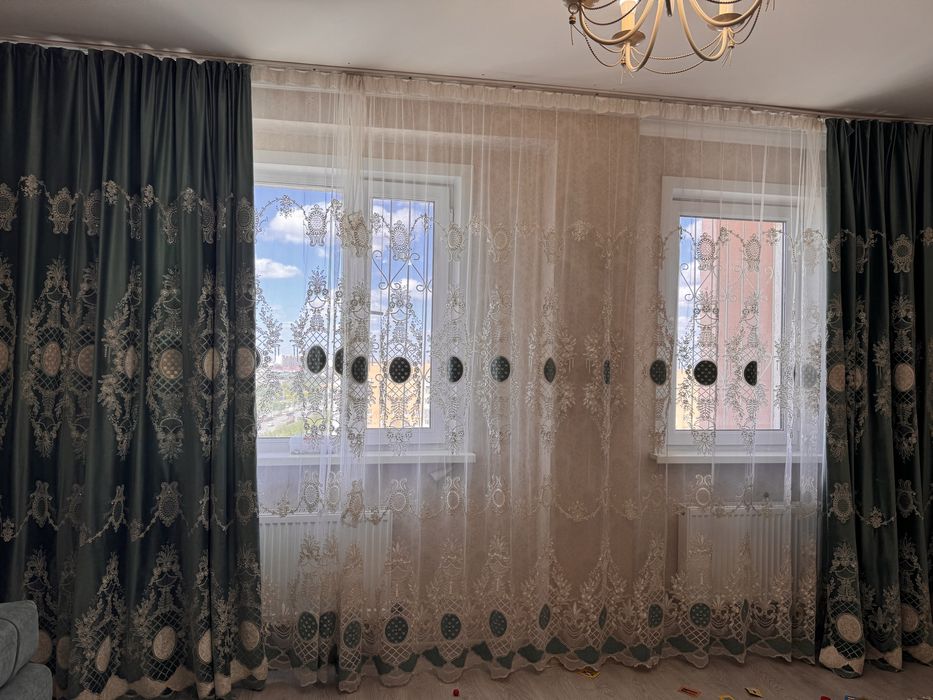 Шторы с тюлью состояние хорошее