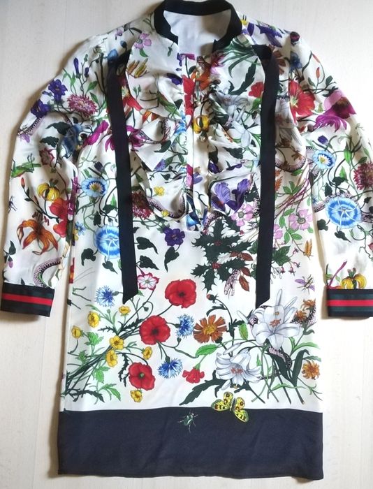 Gucci шёлковое платье