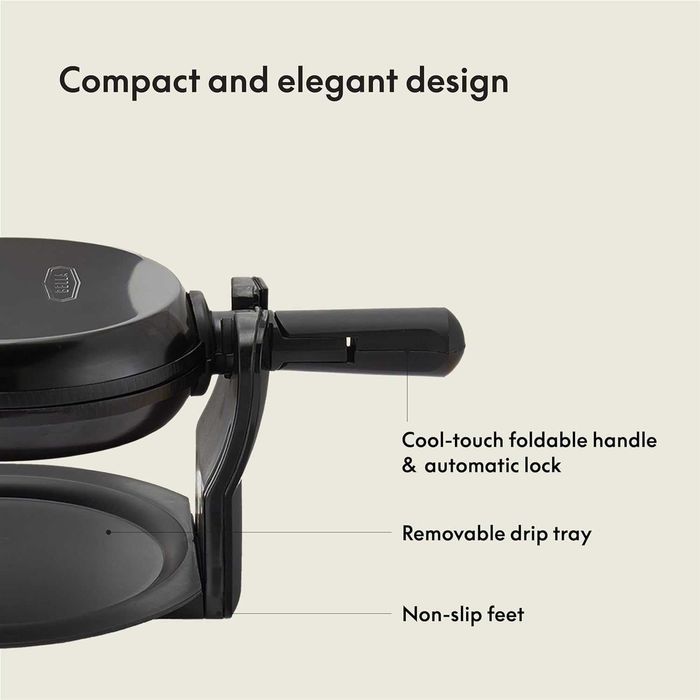 Ротационен уред за гофрети Bella 17871, Гофретник, черен