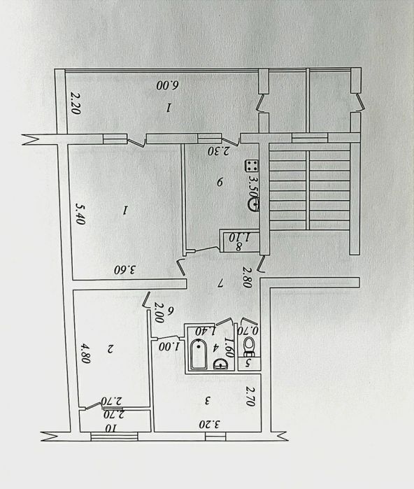 Продается 3х комнатная квартира кирпич без ремонта Ц1 Прокуратура