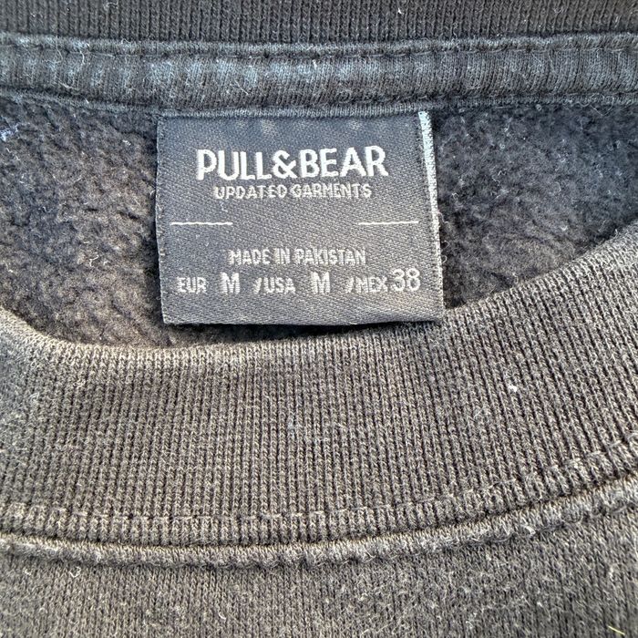 Pull&Bear Sweatshirt Model Negru cu Print Spate, M