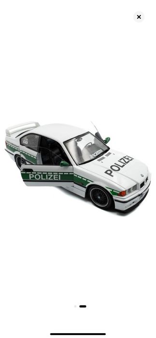 BMW E36 M3 Coupe Solido Works Drift Polizei alb 1991, 1:18, Solido