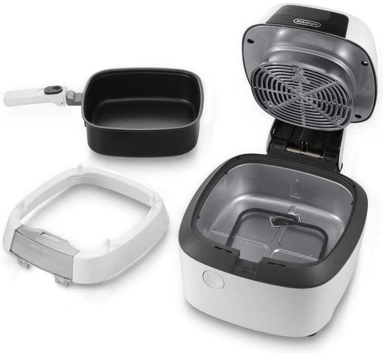 НОВ!!! Мултикукър De'Longhi IdealFry FH2133 с функция „4 в 1“, подходящ и за печене на хляб, 1600 W, бял
