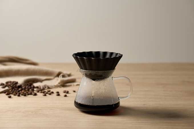 Filtru de cafea Ceramica poroasa Kubota + Dim mica + Set ceasca alba