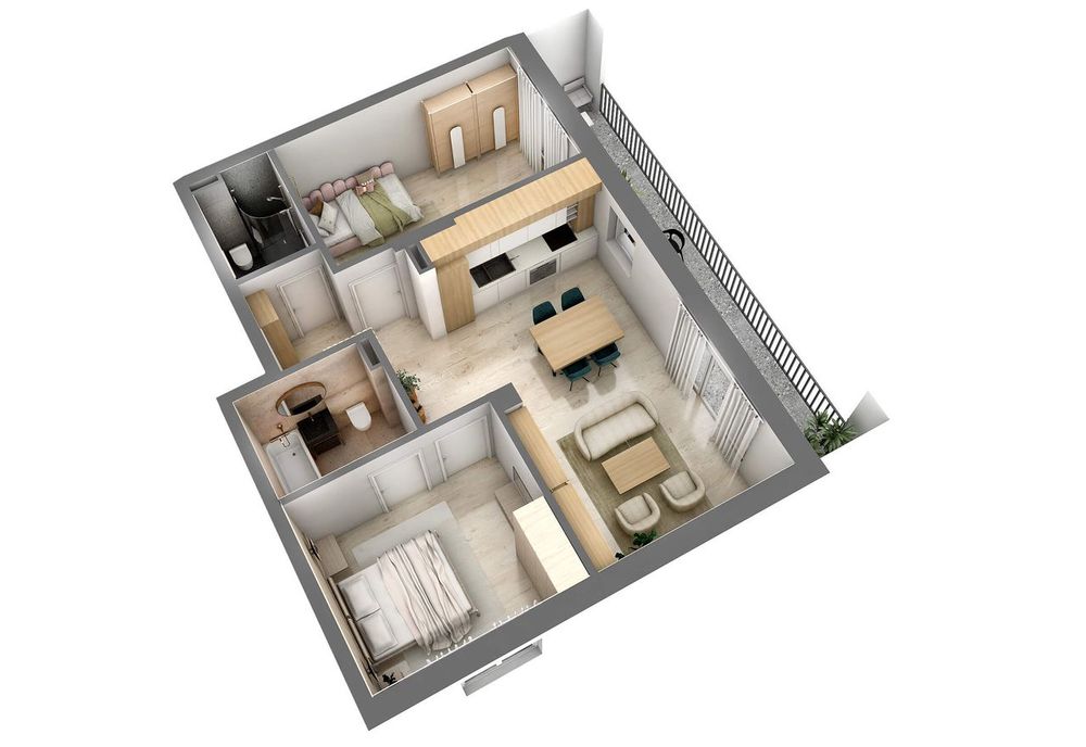 Ap 3 cam dec 65 mp utili balcon 15mp Orhideea B4- Stanca Selimbar Mall