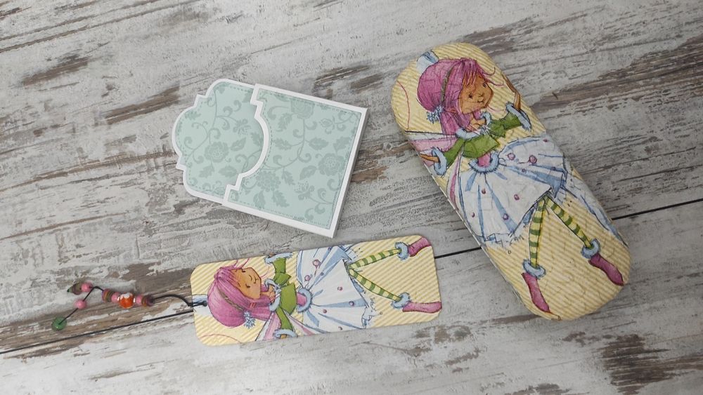 Детски комплект калъф за очила и книгоразделител