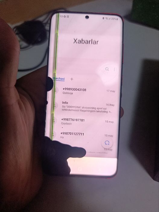Samsung S 20
Xotira 8/128
Immi/esim utgan 
Yonadi ishlaydi 
Ekrani ket
