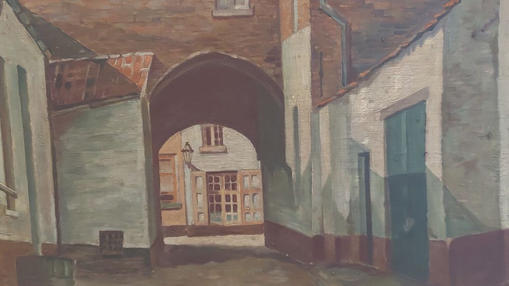 Tablou ulei pe lemn, semnat - 1937, Școala austriacă