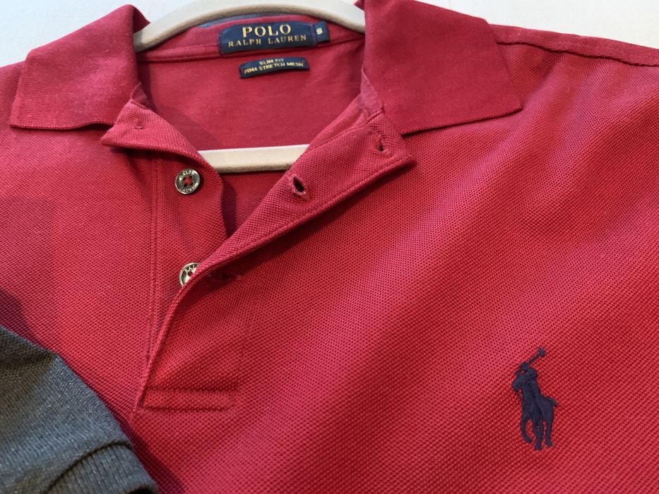Tricouri originale polo Ralph Lauren Pima Stretch Mesh marime S set 3