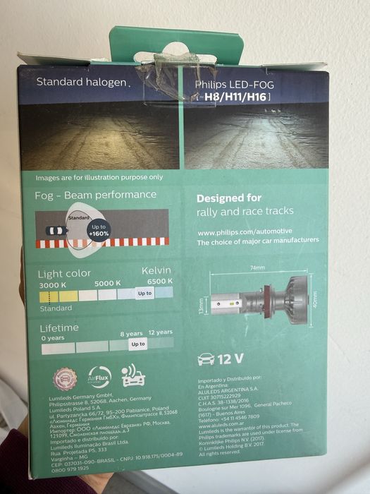 Лампы LED H8, H11, H16