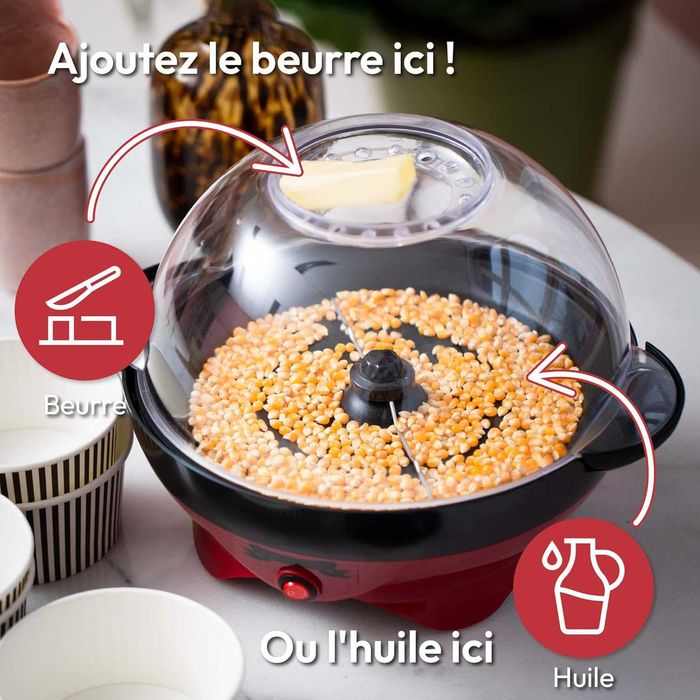 Машина за приготвяне на пуканки с незалепващо покритие Gadgy 800W