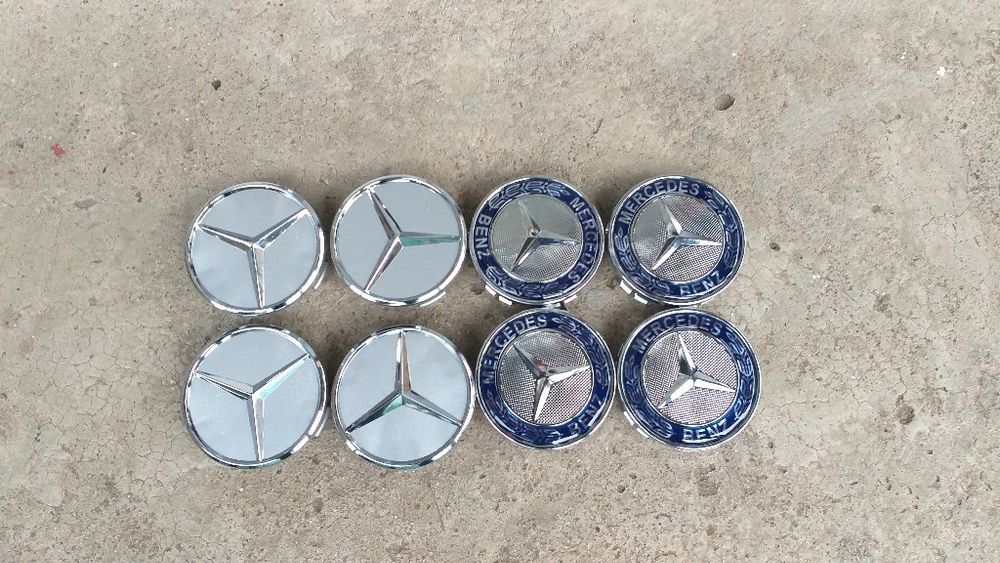 Капачки за мерцедес 75мм за всички оригинални джанти