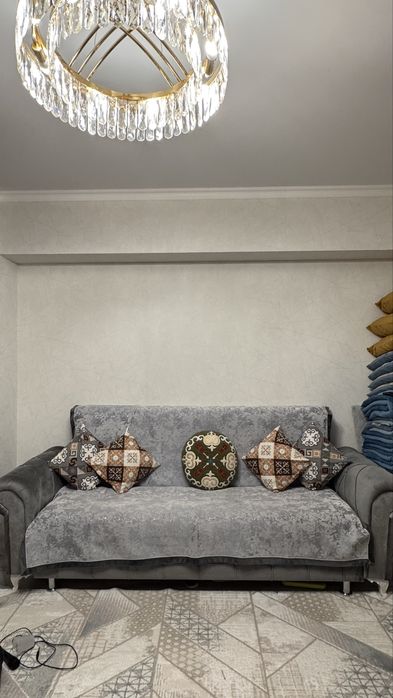 Диван раскладной, серый цвет