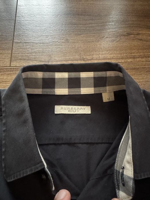мъжка риза Burberry Brit Shirt Cotton Black Stretch