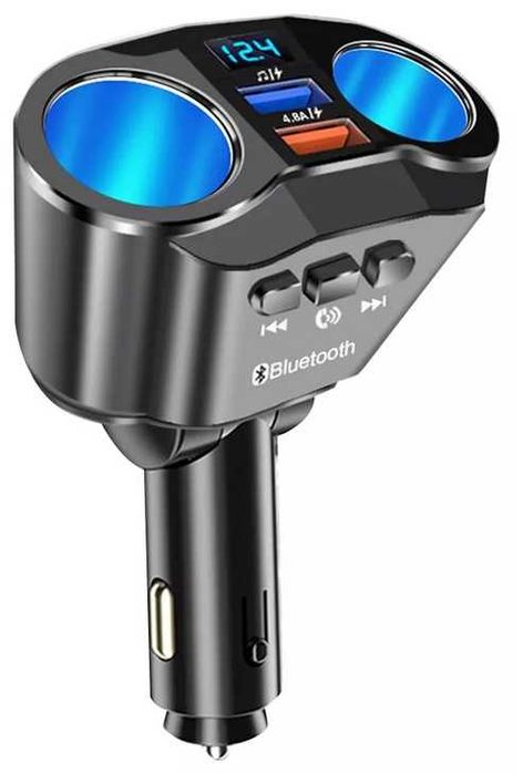 FM трансмитер Bluetooth 5.0 и зарядно 2 USB QC3.0