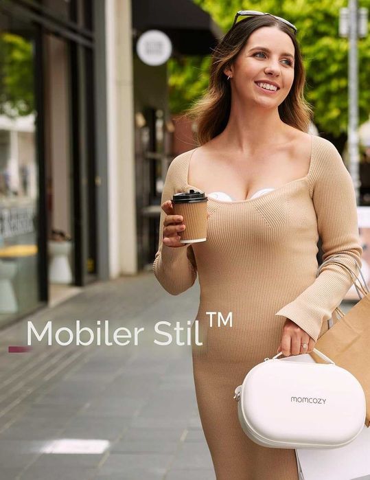 Електрическа помпа за кърма Momcozy M6 Mobile Style в розово/червено.