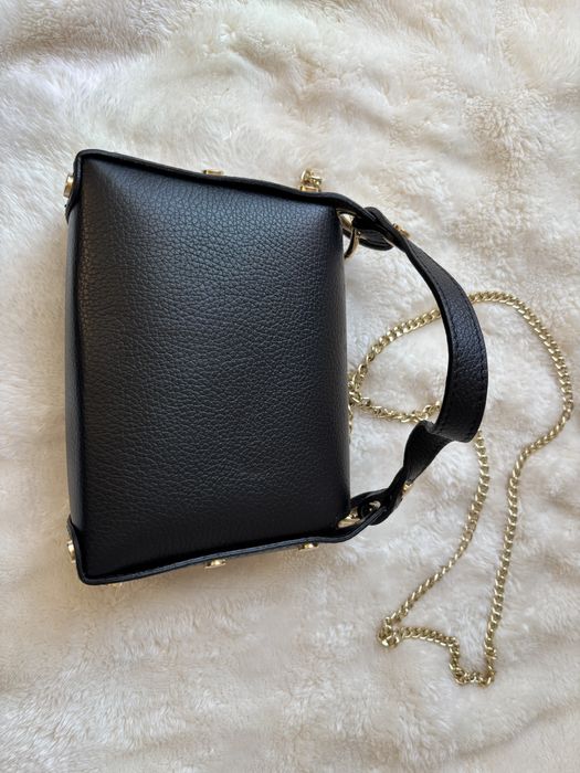 Дамска чанта Vera Pelle естествена кожа пчела (черно)