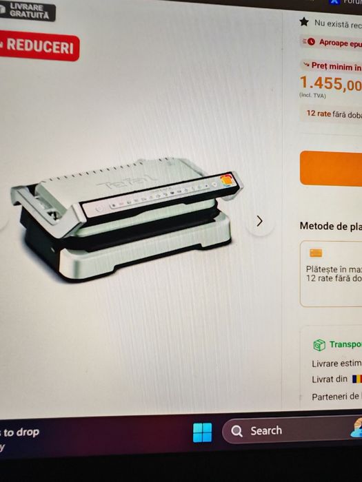 Grătar tefal optigrill  2in 1