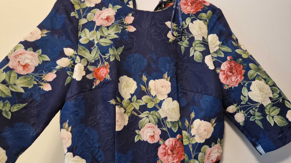 Rochie, albastru-floral, 38