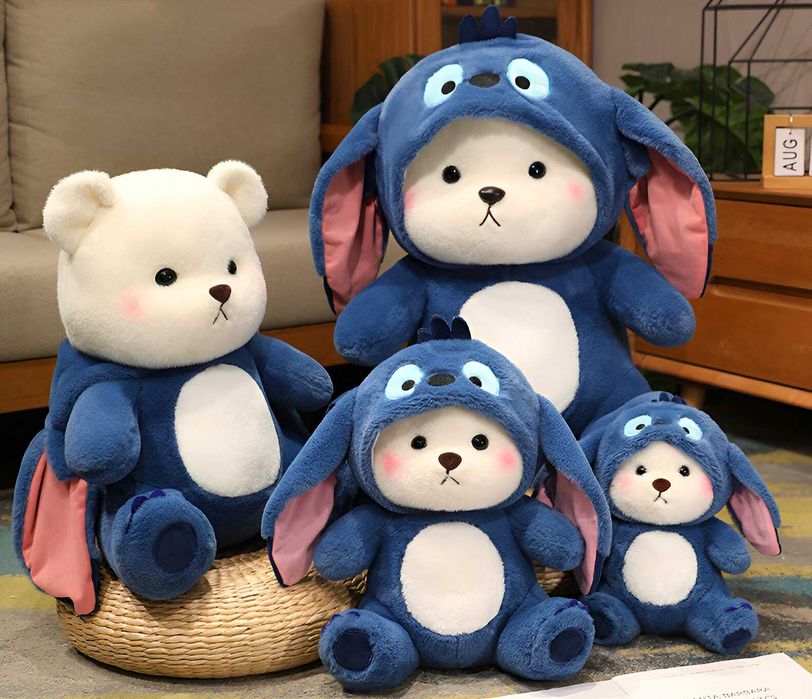 Мягкая игрушка Стич Кошка и Пикачу в Копюшоне