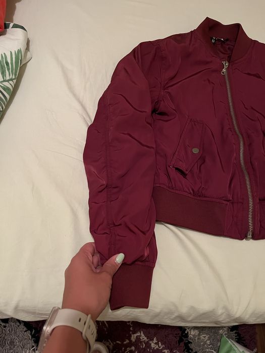 Кожено яке и бордо бомпър H&M