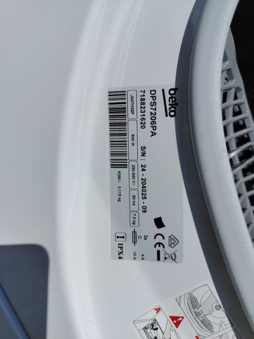 Uscător rufe Beko DPS7206PA, 7kg, Pompă de căldură A++, Aquawave