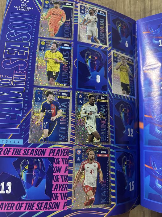 Альбом Лига Чемпионов 2024/2025 Topps (альбом заполнен на 40%)