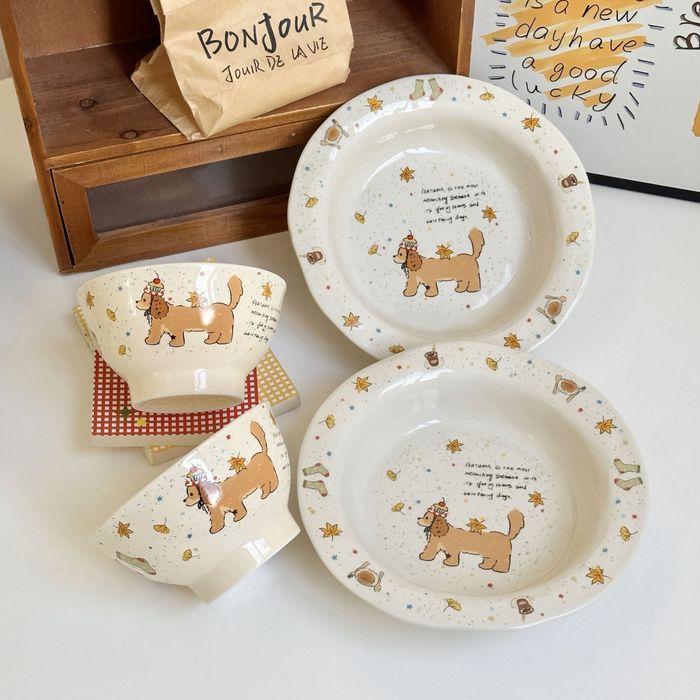 Cute handmade ceramic bowls and plates