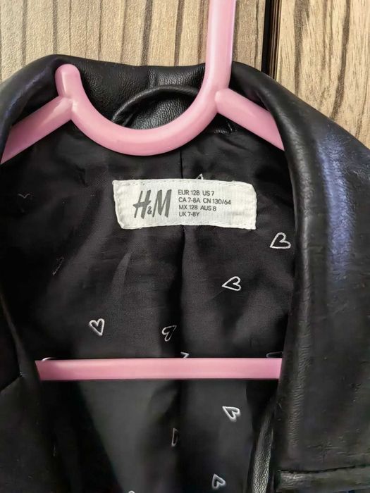 Черно кожено яке HM