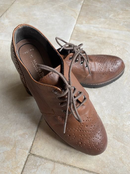 Кафяви обувки естествена кожа 38