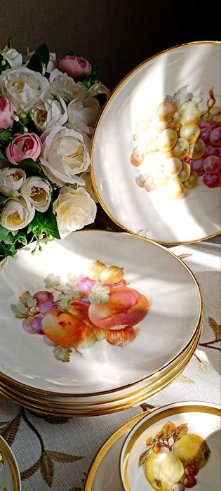 Десертные тарелки с фруктами Германия Bavaria Shumann