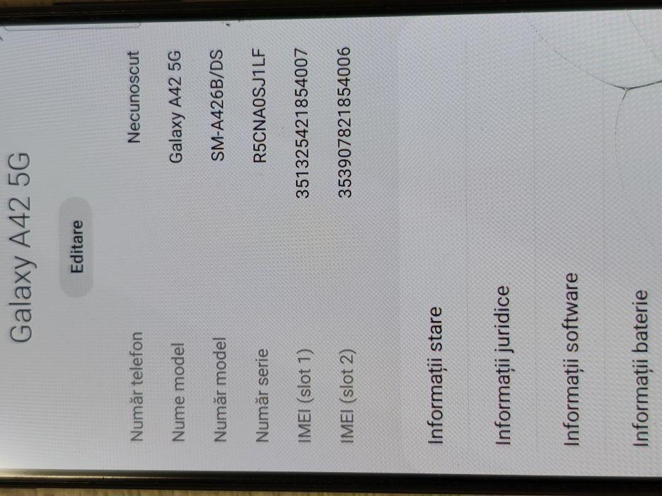 Vând telefoan Samsung A42