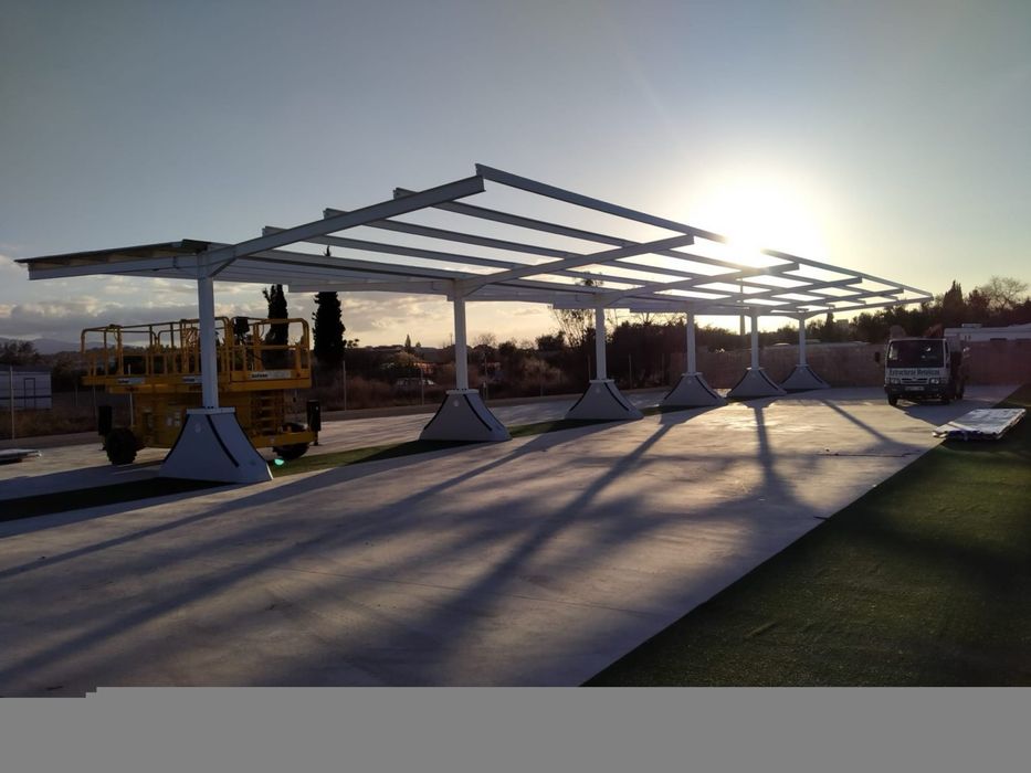 Carport parcare auto diferite modele pe structura metalica