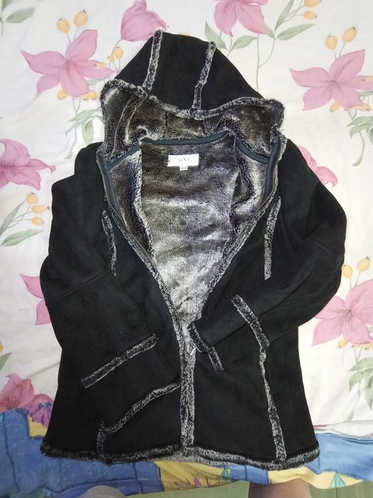 Cojoc /Haina blana Next UK negru-gri, mas. M-L (40-42)