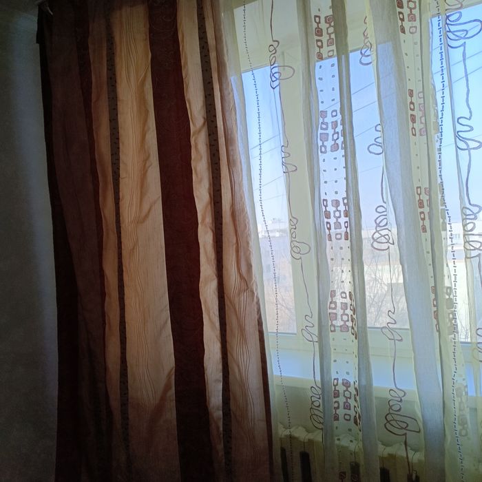 Шторы вместе с тюлем б/у