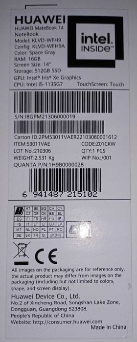 Laptop HUAWEI MateBook 14 NOU
