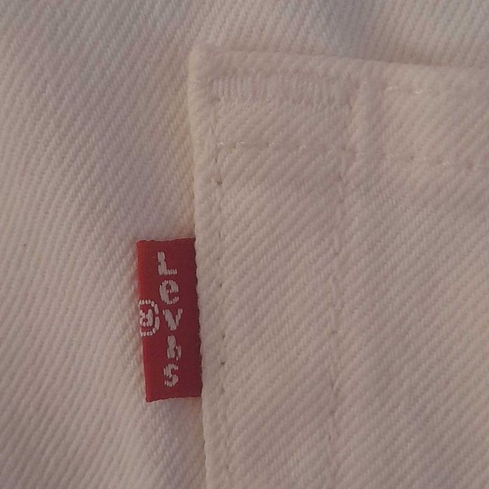 Белые Джинсы Levis 501 / W32 L32 / Made in Dominican Republic