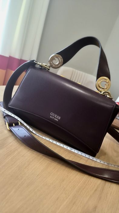 Чанта Guess, цвят Бургунди