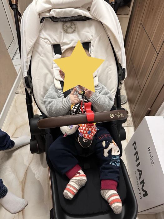 Луксозна бебешка количка Cybex Priam V4 (2в1) – Rose Gold / Off White + ПОДАРЪК