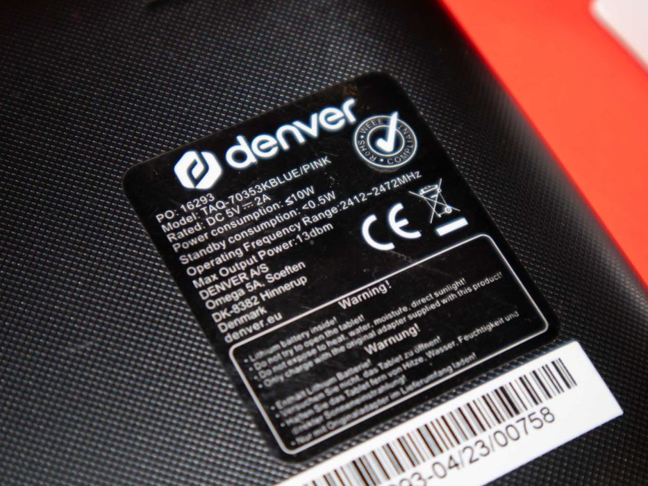 DENVER TAQ-70353 таблет 7 инча, 1GB RAM, 16GB памет родителски контрол