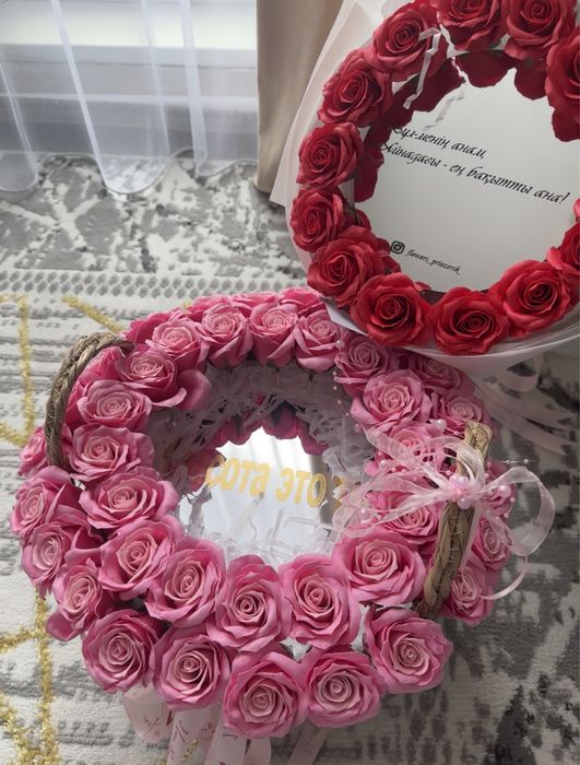 Мыльные цветы с надписями – отличный подарок