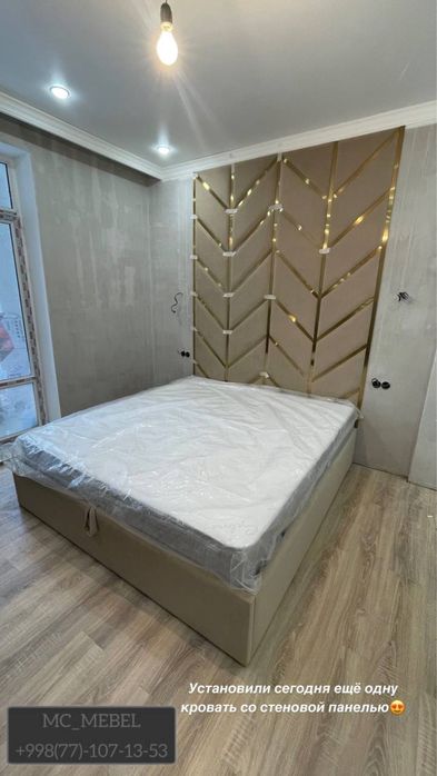 Панно и мягкие панели 500.000 за кв.метр с золотыми вставками