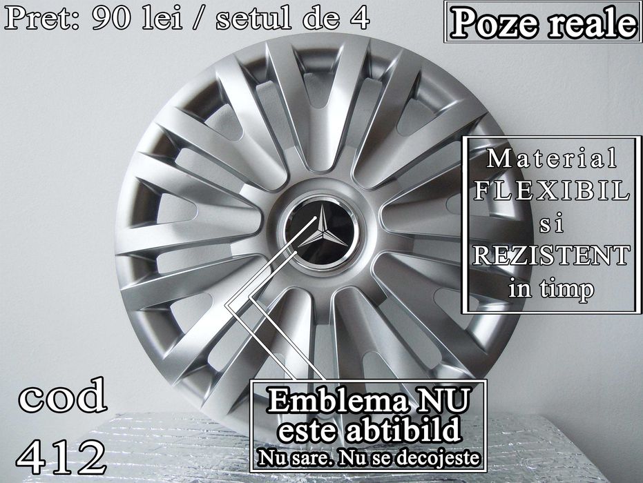 Capace roti 16 Mercedes - Livrare cu verificare